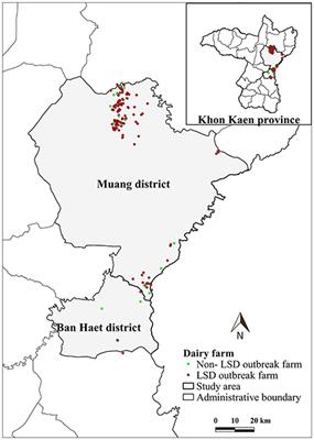 Spatio-temporal patterns of lumpy skin disease outbreaks in dairy farms in northeastern Thailand